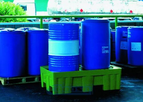 PALETA CONTENCIÓN ACEITE DOS BIDONES MONOBLOCK P2R