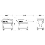 CARRO TRABAJO TANK CON BANDEJA C25 BETA