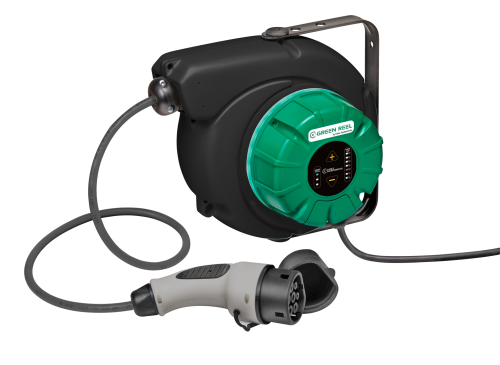 CARRETE VERDE CON ESTACIÓN DE CARGA INTEGRADA WALLBOX  PARA V.ELECTRICO  3.7KW