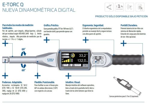 DINAMOMÉTRICA DIGITAL ALTA PRECISIÓN  E-TORC Q GEDORE