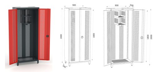 ARMARIO VENTILADO VESTUARIOS SERIE 163