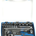 190BI6P43-Juego de vasos y accesorios de 1/4 y 1/2 en caja plástico-/43