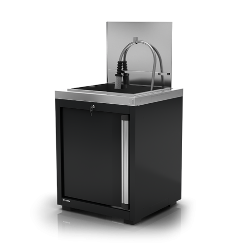 MÓDULO DE TALLER LAVADO PIEZAS CON TANQUE ACERO INOX  SERIE 90