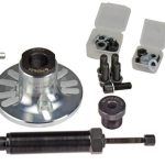 Extractor de cubo de rueda universal con husillo hidráulico, adaptadores, tornillos de montaje y tuercas