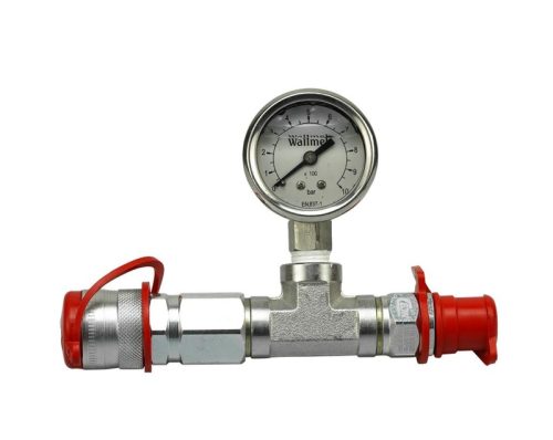 Manómetro hidráulico 0-800 bar - Ø 63m para bomba hidráulica con conector CEJN Wallmek