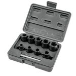 Juego de extractores de vasos giratorios, 9 piezas, 3/8′, 10-19 mm